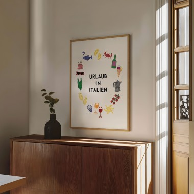 vonSUSI Fine Art Poster "Urlaub in Italien" A4-A1