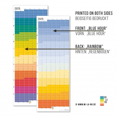 Wandkalender 2025 „Regenbogen“ Jahresplaner | Limited Edition | 100% Recyclingpapier | Deutsch-Englisch