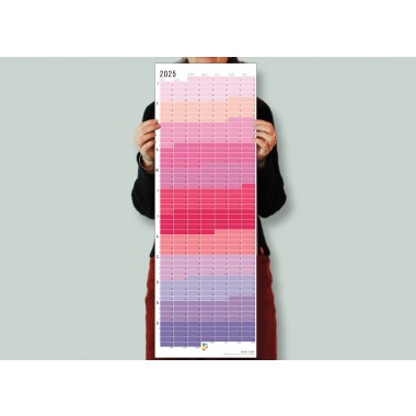 Wandkalender 2025 „Pink-Rosé-Violett“ Jahresplaner | Limited Edition | 100% Recyclingpapier | Deutsch-Englisch