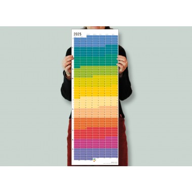Wandkalender 2025 „Regenbogen“ Jahresplaner | Limited Edition | 100% Recyclingpapier | Deutsch-Englisch