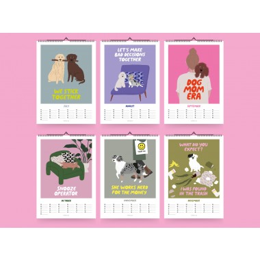 typealive / Wandkalender DIN A4 / Petisfaction "Dogs" No. 2