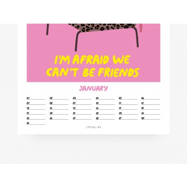 typealive / Wandkalender DIN A4 / Petisfaction "Dogs" No. 3