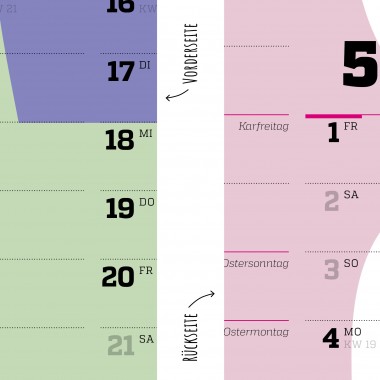 Wandkalender 2025 und 2026, 24 Monate verwendbar, A1-Jahresplaner, 2-Jahres-Kalender, Halbjahre abtrennbar // sperlingB.design