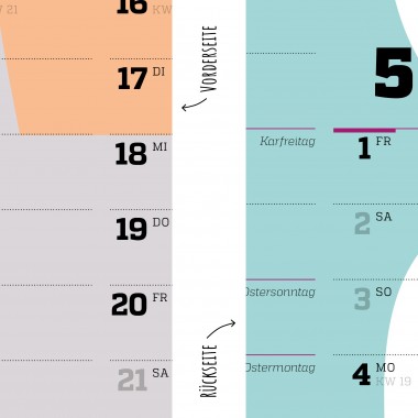 A1-Jahresplaner 2025 und 2026, 2-Jahres-Kalender, Halbjahre abtrennbar, Wandkalender 24 Monate verwendbar // sperlingB.design