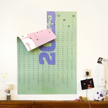 Wandkalender 2025 und 2026, 24 Monate verwendbar, A1-Jahresplaner, 2-Jahres-Kalender, Halbjahre abtrennbar // sperlingB.design