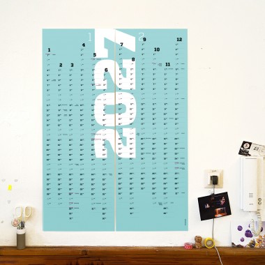 A1-Jahresplaner 2026 und 2027, 2-Jahres-Kalender, Halbjahre abtrennbar, Wandkalender 24 Monate verwendbar // sperlingB.design
