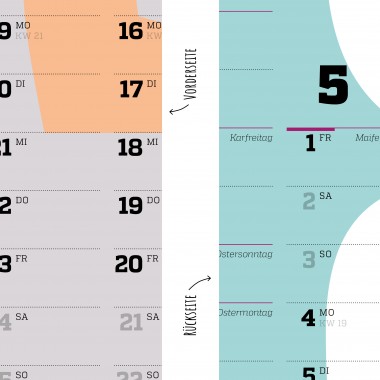 A1-Jahresplaner 2026 und 2027, 2-Jahres-Kalender, Halbjahre abtrennbar, Wandkalender 24 Monate verwendbar // sperlingB.design