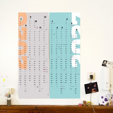 A1-Jahresplaner 2026 und 2027, 2-Jahres-Kalender, Halbjahre abtrennbar, Wandkalender 24 Monate verwendbar // sperlingB.design