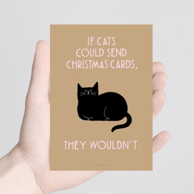 typealive / Weihnachtskarten 4er Set / Christmas Cat No. 2