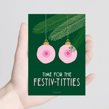 typealive / Weihnachtskarten 4er Set / Festiv-Titties