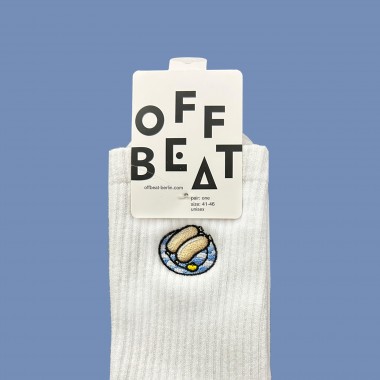 Bestickt Weisswurst Socken von Offbeat