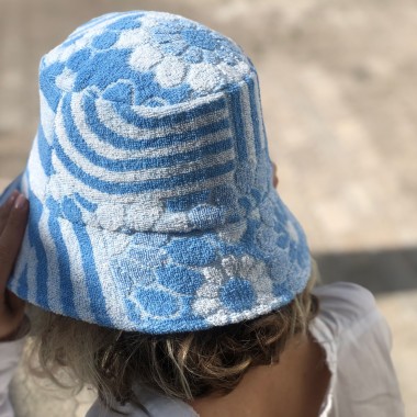 We Make Patterns - Towel Bucket Hat Blue
