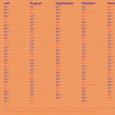 Kalender »Lines« 2025 zum Wenden (DIN A2) / fidu—fine paper goods