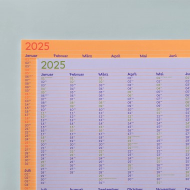 Kalender »Lines« 2025 zum Wenden (DIN A2) / fidu—fine paper goods