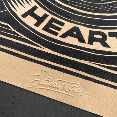Juliana Fischer - Wild Heart - Kraftpapier/schwarz - DIN A3