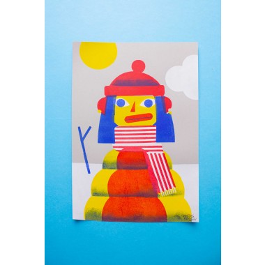 Martin Krusche - Schablonendruck »Wintermädchen«, DINA3