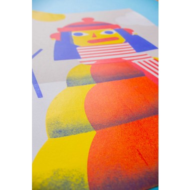 Martin Krusche - Schablonendruck »Wintermädchen«, DINA3