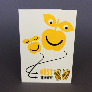 Print now - Riot later ● Apfelwein, 3 Karten mit Umschlag