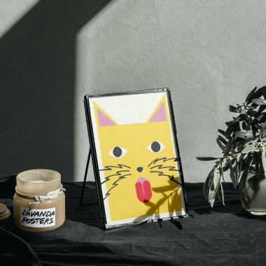 Yellow cat – Print von Lavanda Posters