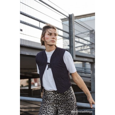 ZACAMO - Weste • Leinen • pflaumengrau