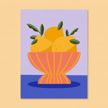 Zitronenschüssel / Kunstprint A4 / Svea Hansohn Illustration