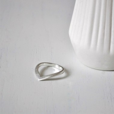 DOPPELLUDWIG – Ring "AUFGESTELLT" aus 925/- Silber