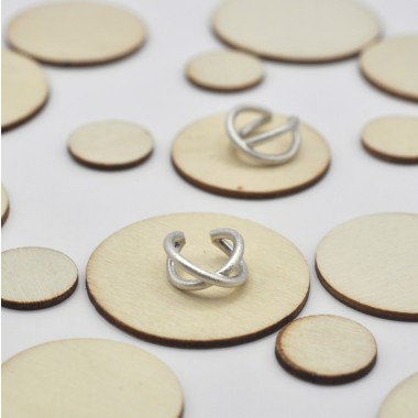 Earcuff "Gekreuzt" aus Silber von DOPPELLUDWIG