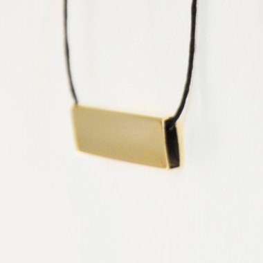 nahili KETTE "square tubes" minimal 14Karat Gelbgold Anhänger