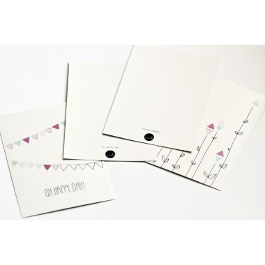 nahili 10er-Set POSTKARTEN "Oh Happy Day & Floral Garden", Grußkarten für alle Anlässe von Freude wie Geburtstag, Geburt, Taufe oder schöne Grüße