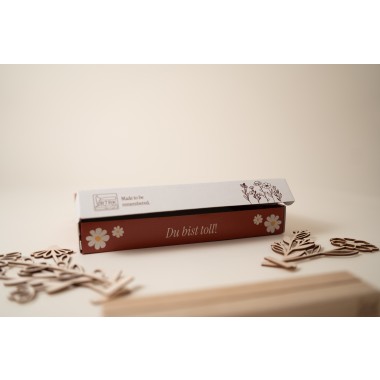 Geschenkbox Holzblumen