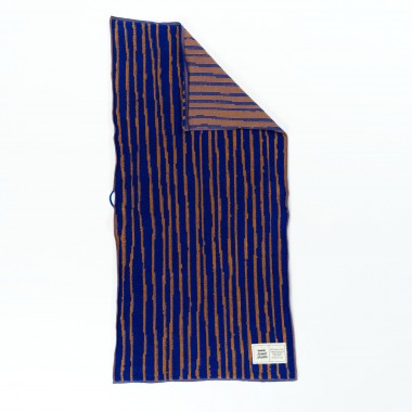 Towel.Studio | Stripe Handtuch | Azure & Chestnut