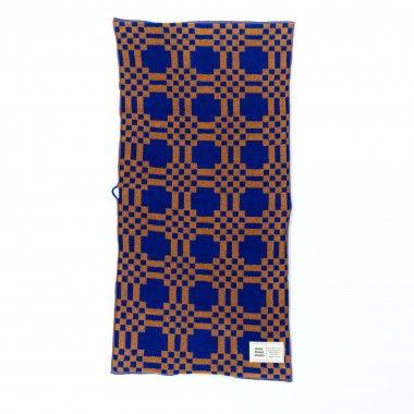 Towel.Studio | Weave Handtuch | Azure & Chestnut