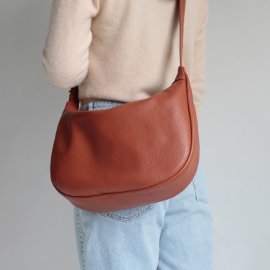 Lederbeutel POUCH echt Leder Cognac