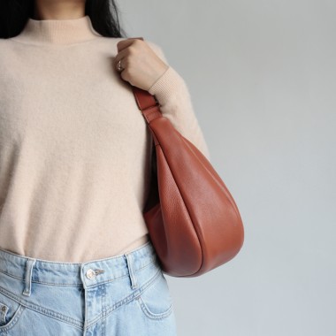 Lederbeutel POUCH echt Leder Cognac