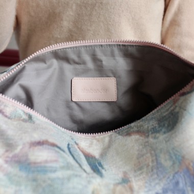Upcycling Schultertasche POUCH 90er Vorhang