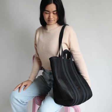Riesen Shopper 3D Mesh Schwarz
