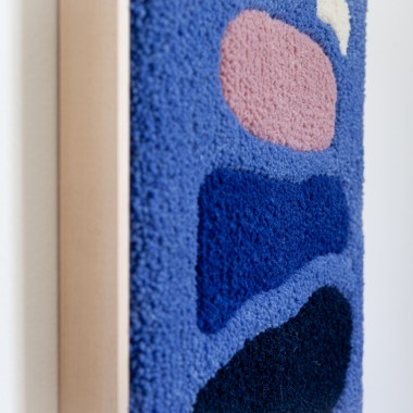 Gerahmter Wandteppich - STONES BLUE // Rosa Rauscher