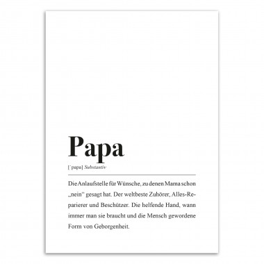 Papa Definition: DIN A4 Poster