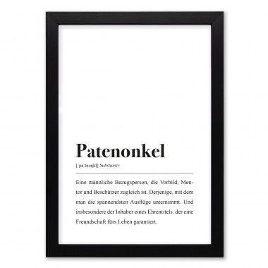 Patenonkel Definition: DIN A4 Poster