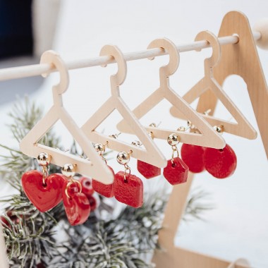 nathys_illustration - Ohrringe "Rubinrot" 1,5cm