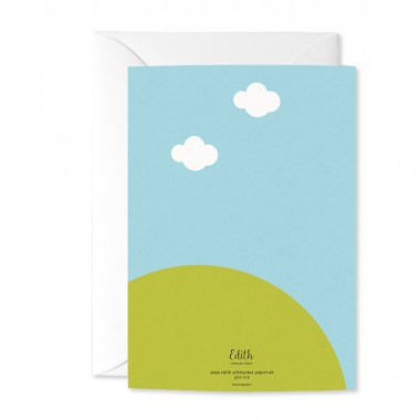 Edith schmuckes papier "Alpaka - Geschenk Set" 2 Bögen Geschenkpapier und 1 Grußkarte mit Briefumschlag