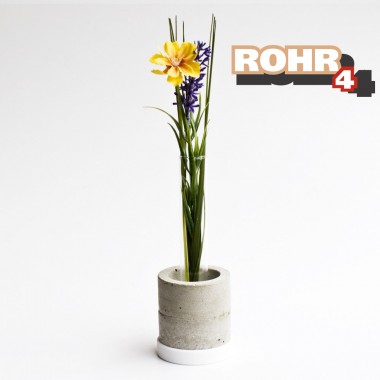 Rohr 4 - (1er Set) Kerzenhalter-Vase-Eierbecher-Teelichthalter