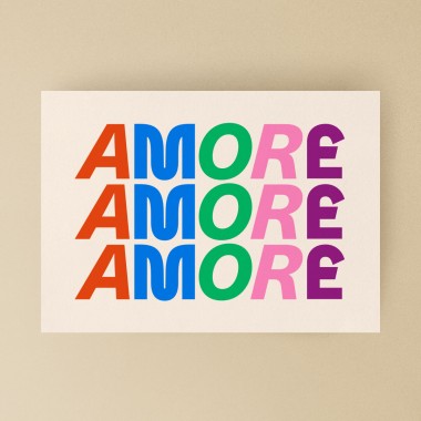 AMORE AMORE AMORE / 3er Postkartenset – studio ciao