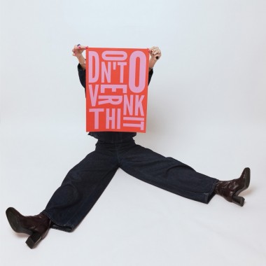 annieannie - don't overthink it poster (orange)