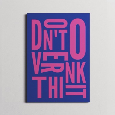 annieannie - don't overthink it poster (blau)