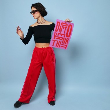 annieannie - don't overthink it poster (pink)