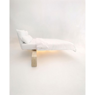 Das Architektenbett - in balance auf Naturstein-Block für Matratzen mit 180 cm x 200 cm