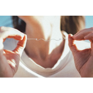 Flow Kette – Minimalistisch, elegant, bedeutungsvoll - handgefertigt aus Sterling Silber oder (Rosé) Gold Filled - KIZZU Schmuck Manufaktur 