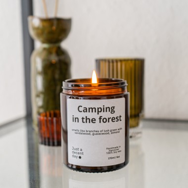 Camping in the forest - Duftkerze - Handmade - Sojawachs