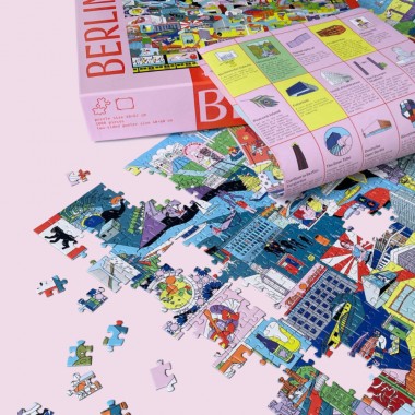 BERLIN – puzzle 1000 (Stadt-Puzzle mit 1000 Teilen + doppelseitigem Poster)